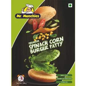 Spinach Corn Burger Patty